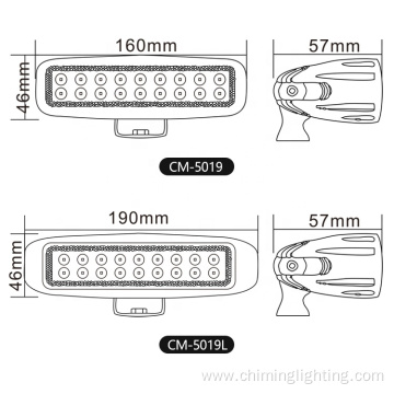 Chiming hot sale 6.3Inch 18w dual color white amber offroad light engineering truck light led work light